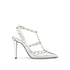 Valentino Garavani Rockstud Silver Leather High Heel Pumps for Women