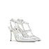 Valentino Garavani Rockstud Silver Leather High Heel Pumps for Women