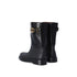 Valentino Garavani VLogo The Bold Edition Rain Boots in Black Leather – Women’s Waterproof Mid-Calf Designer Boots with Gold Logo