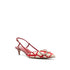 Valentino Garavani Toile Iconographe Pumps – Women's Red White Leather Mid-Heel Shoes