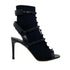 Valentino Garavani Rockstud Sock Heel Sandals - Black Leather Knit - Women’s High Heels
