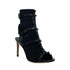Valentino Garavani Rockstud Sock Heel Sandals - Black Leather Knit - Women’s High Heels