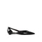 Prada Brushed Leather Cut-Out Ballerina Flats Black Calfskin Shoes for Women