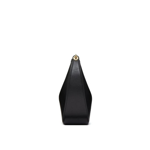 Valentino Garavani VLogo Moon Medium Hobo Bag Black Grainy Calfskin – Women