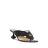 Loewe Toy Panta Leather Sandals – Black Lambskin Round Toe Mules for Women, 45mm Heel