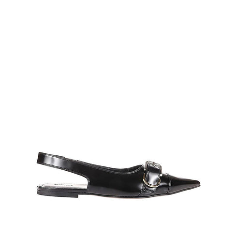 Givenchy Voyou Slingback Ballerina Flats Sandals – Black Calf Leather for Women