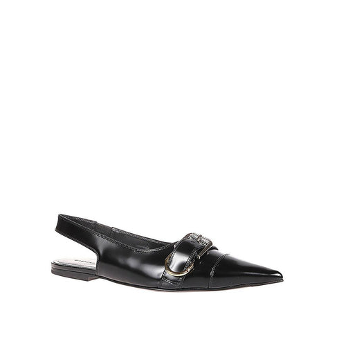Givenchy Voyou Slingback Ballerina Flats Sandals – Black Calf Leather for Women