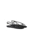 Prada Strappy Flat Sandals – Women's Black Calf Leather Open Toe Designer Shoes
