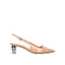 Givenchy G Cube 50 Slingback Pumps Nude Patent Leather - Women’s Heels
