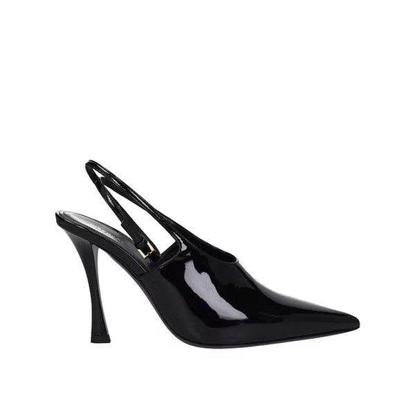 Givenchy Slingback Pumps Black Patent Calf Leather High Heels - Women’s