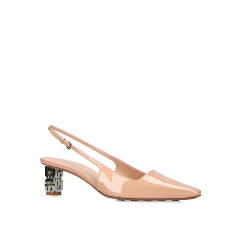 Givenchy G Cube 50 Slingback Pumps Nude Patent Leather - Women’s Heels