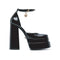 Versace Black Patent Leather Medusa Platform Sandals - Women’s