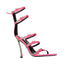 Versace Pin-Points High Heel Sandals – Pink Silk Strappy Stiletto Heels for Women