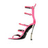 Versace Pin-Points High Heel Sandals – Pink Silk Strappy Stiletto Heels for Women