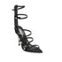 Versace Pin-Points Black Leather Sandals – Women’s High Heel Strappy Heels