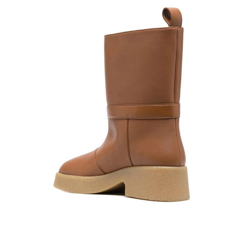 Stella McCartney Skyla Brown Rain Boots with Block Heel for Women