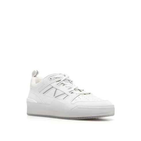 Moncler Pivot Low-Top White Leather Sneakers – Women’s Shoes