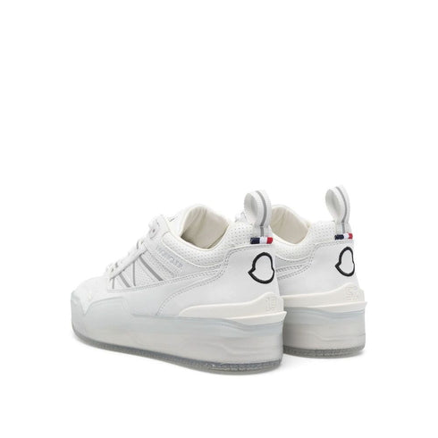 Moncler Pivot Low-Top White Leather Sneakers – Women’s Shoes