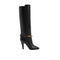Saint Laurent Chain Leather Boots Black Calfskin - Women’s