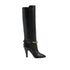 Saint Laurent Chain Leather Boots Black Calfskin - Women’s