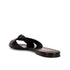 Saint Laurent Black Leather Flat Slides Sandals for Women