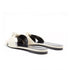 Saint Laurent White Leather Flat Slides Sandals for Women
