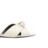 Saint Laurent White Leather Flat Slides Sandals for Women