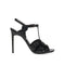 Saint Laurent Tribute Sandals for Women – Black Calf Leather Heels