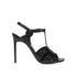 Saint Laurent Tribute Sandals for Women – Black Calf Leather Heels