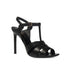 Saint Laurent Tribute Sandals for Women – Black Calf Leather Heels