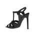 Saint Laurent Tribute Sandals for Women – Black Calf Leather Heels