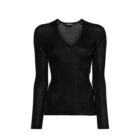 Tom Ford Sheer Fine-Ribbed Top