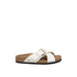 Valentino Garavani Leather Flat Sandals – White Calf Leather Slip-On Comfort Sandals for Women