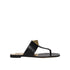 Valentino Garavani One Stud Thong Sandals – Black Leather Flat Slides for Women