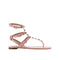 Valentino Garavani Rockstud Flip-Flop Sandals – Pink Leather Flat Sandals for Women