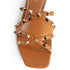 Valentino Garavani Rockstud Flat Sandals – Brown Camel Leather Studded Slides for Women