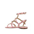 Valentino Garavani Rockstud Sandals – Pink Leather Flat Sandals for Women
