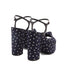 Saint Laurent Bianca Platform Sandals – Navy Blue Polka-Dot Cotton High Heels for Women