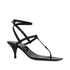Saint Laurent Cassandra Heeled Sandals – Women's Black Leather YSL Heels