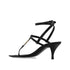 Saint Laurent Cassandra Heeled Sandals – Women's Black Leather YSL Heels