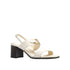 Salvatore Ferragamo Lou Block Heel Sandals White Calf Leather - Women’s