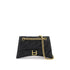 Balenciaga Hourglass S Quilted Shoulder Bag Black Calf Leather Women