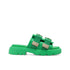Bottega Veneta Women’s Flash Green Nylon Slides – Chunky Sole Sandals