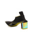 Bottega Veneta Black Yellow Flex Logo Heel Sandals for Women