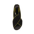 Bottega Veneta Black Yellow Flex Logo Heel Sandals for Women