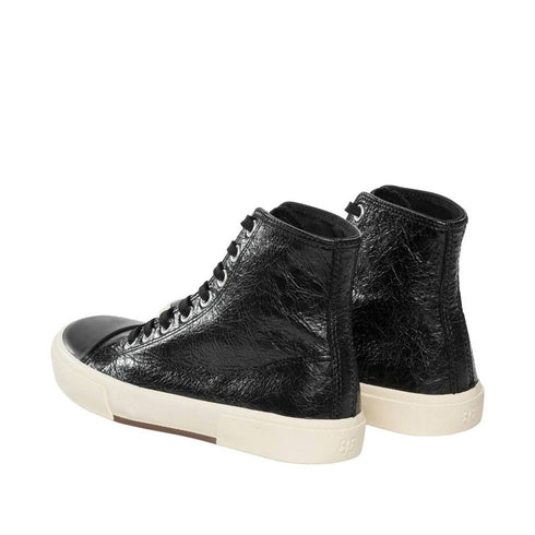 Balenciaga Paris Black Calf Leather High-Top Sneakers Shoes