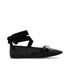 Gucci Double G Leather Ballet Flats Sandals – Black Pointed Toe Shoes for Women