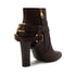 Dolce & Gabbana Brown Leather Ankle Boots with DG Logo – Women’s