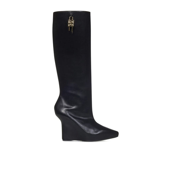Givenchy G-Lock Boots Black Calf Leather Women’s Wedge