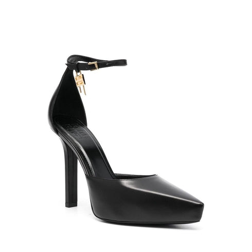 Givenchy G-Lock Pumps Black Calf Leather Pointed Toe Stiletto Heels for Women